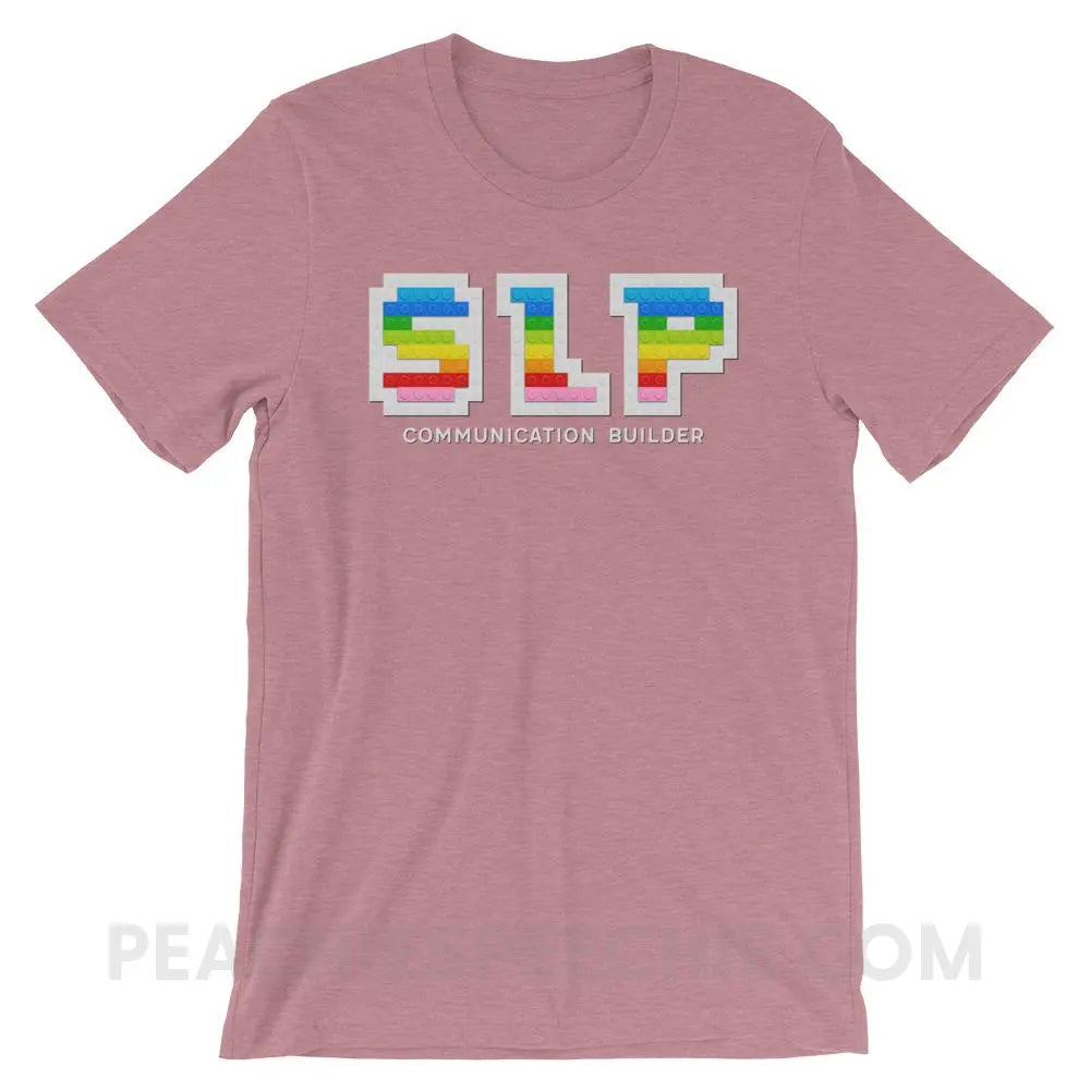 Communication Builder Premium Soft Tee - Heather Orchid / S - T-Shirts & Tops peachiespeechie.com