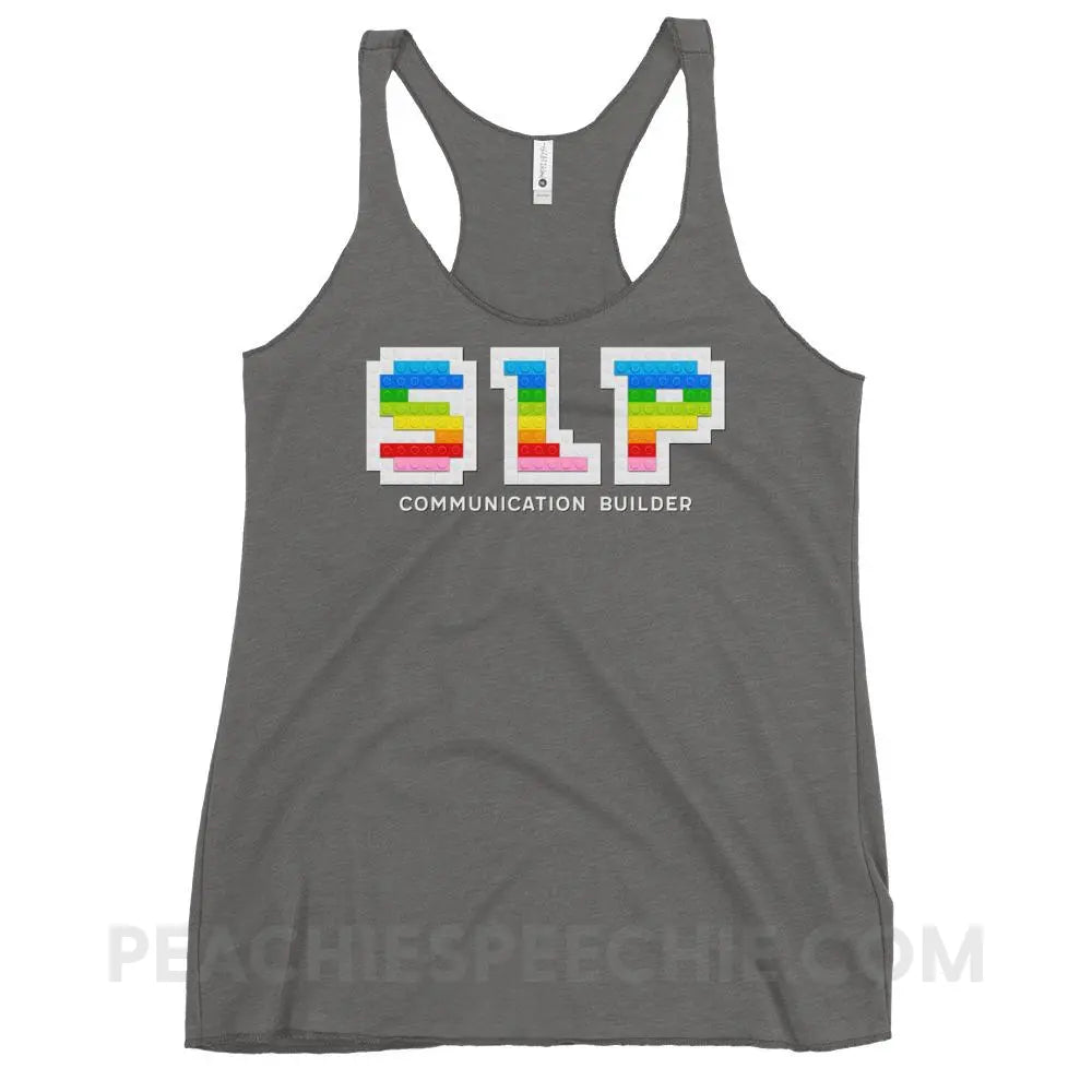 Communication Builder Tri-Blend Racerback - Premium Heather / XS - Tank Tops peachiespeechie.com