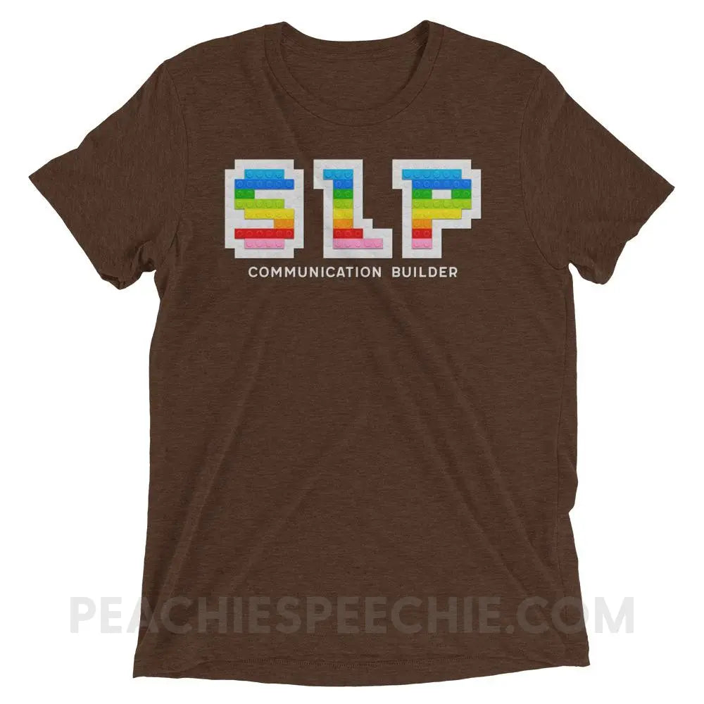 Communication Builder Tri-Blend Tee - Brown Triblend / XS - T-Shirts & Tops peachiespeechie.com