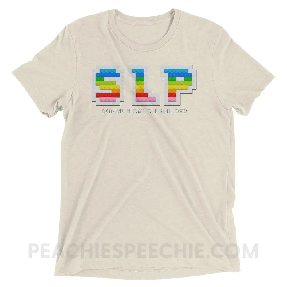 Communication Builder Tri-Blend Tee - Oatmeal Triblend / XS - T-Shirts & Tops peachiespeechie.com