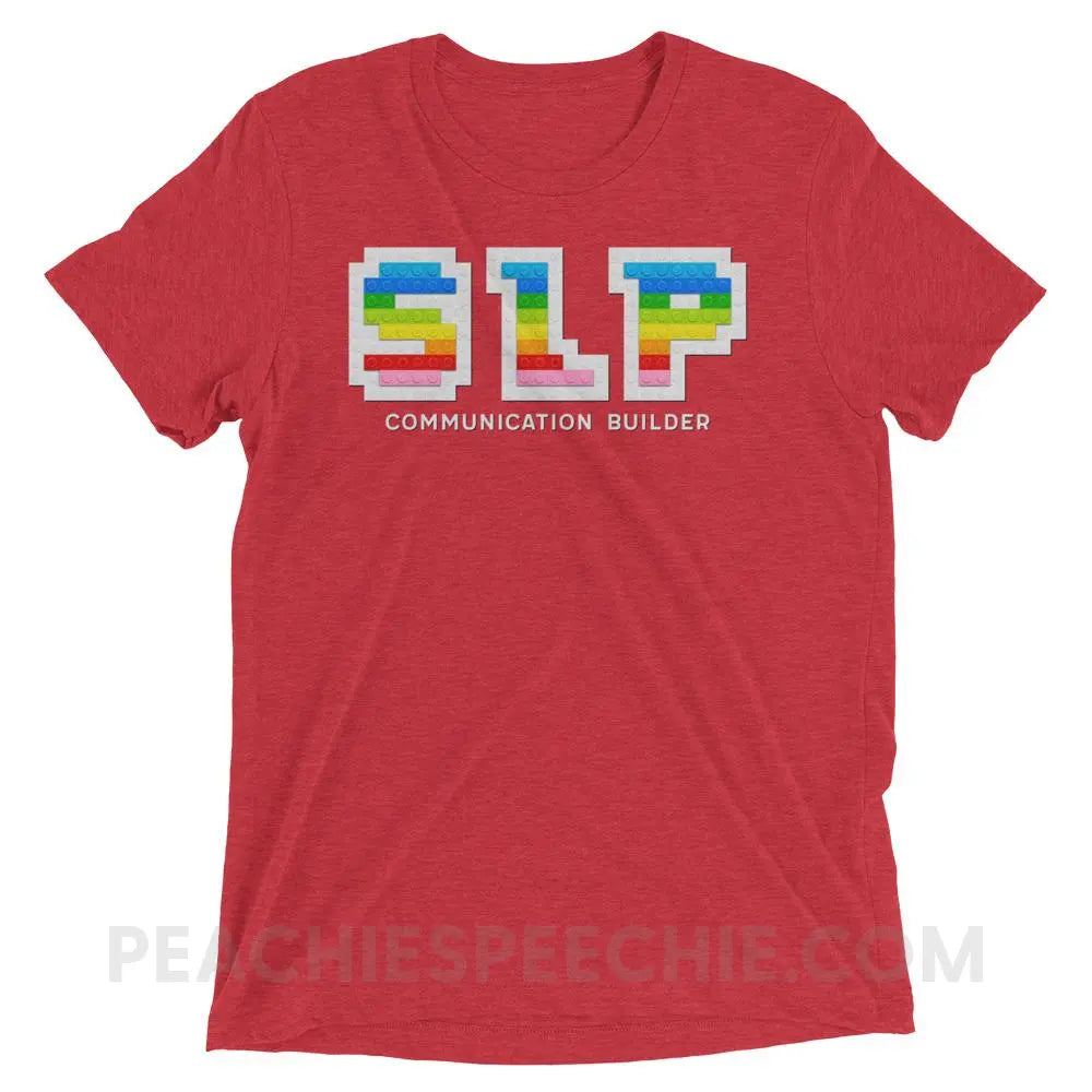 Communication Builder Tri-Blend Tee - Red Triblend / XS - T-Shirts & Tops peachiespeechie.com