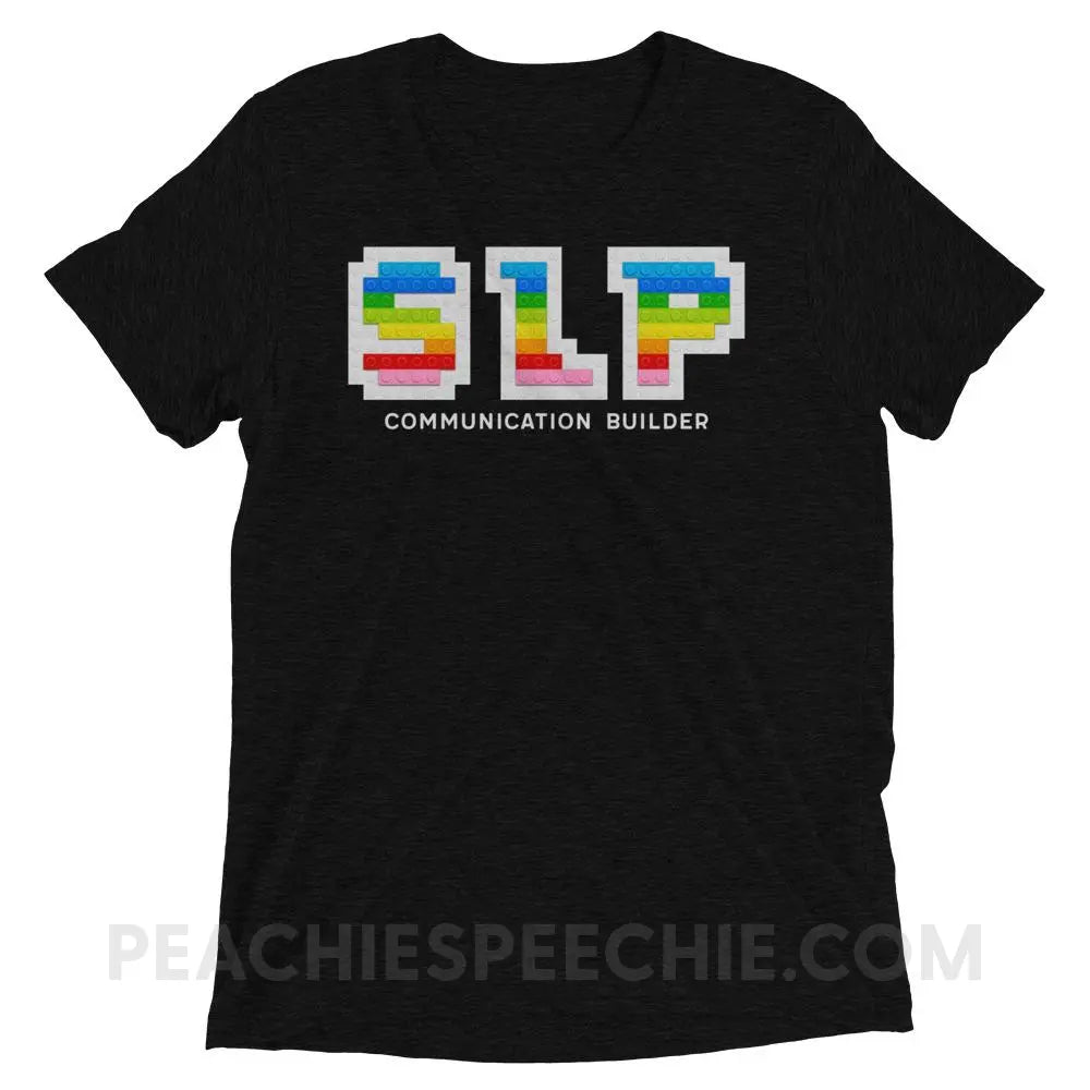 Communication Builder Tri-Blend Tee - Solid Black Triblend / XS - T-Shirts & Tops peachiespeechie.com