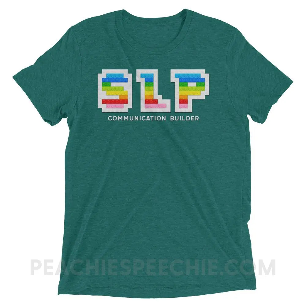 Communication Builder Tri-Blend Tee - Teal Triblend / XS - T-Shirts & Tops peachiespeechie.com