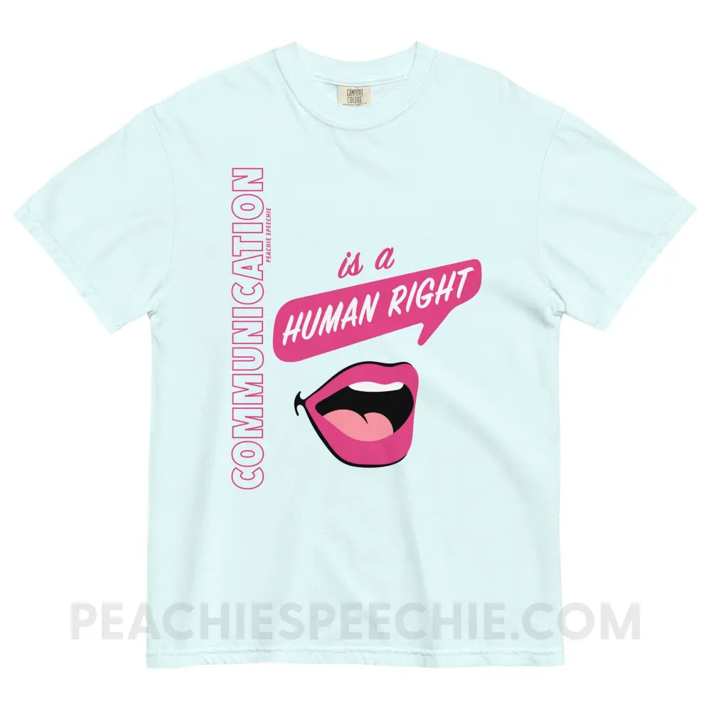 Communication Is A Human Right Comfort Colors Tee - Chambray / S - peachiespeechie.com