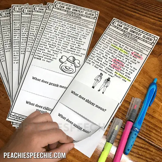 I Can Use Context Clues With Tier 2 Vocabulary - Materials peachiespeechie.com