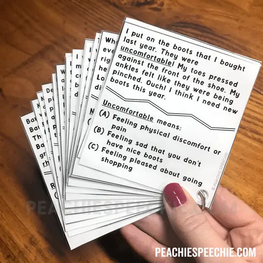 I Can Use Context Clues With Tier 2 Vocabulary - Materials peachiespeechie.com