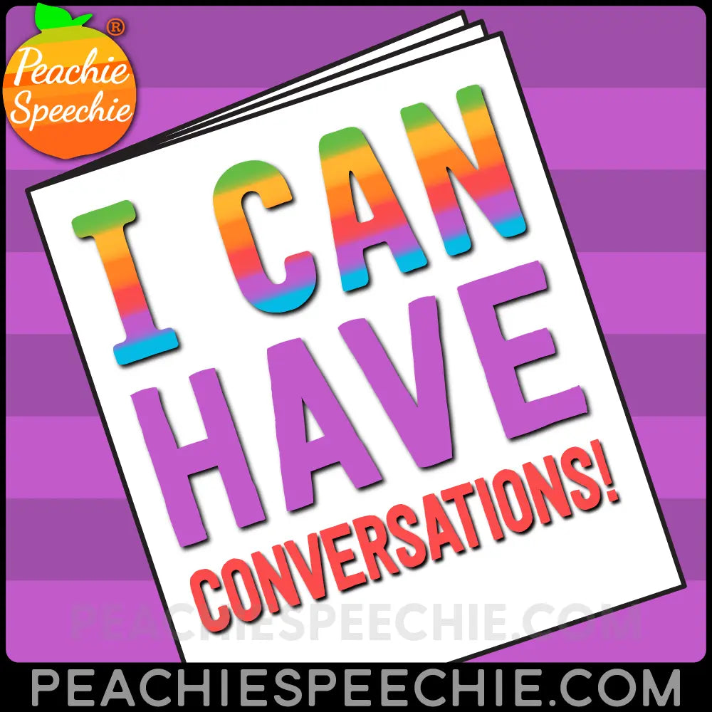 I Can Have Conversations: No-Prep Social Language Workbook - Materials peachiespeechie.com