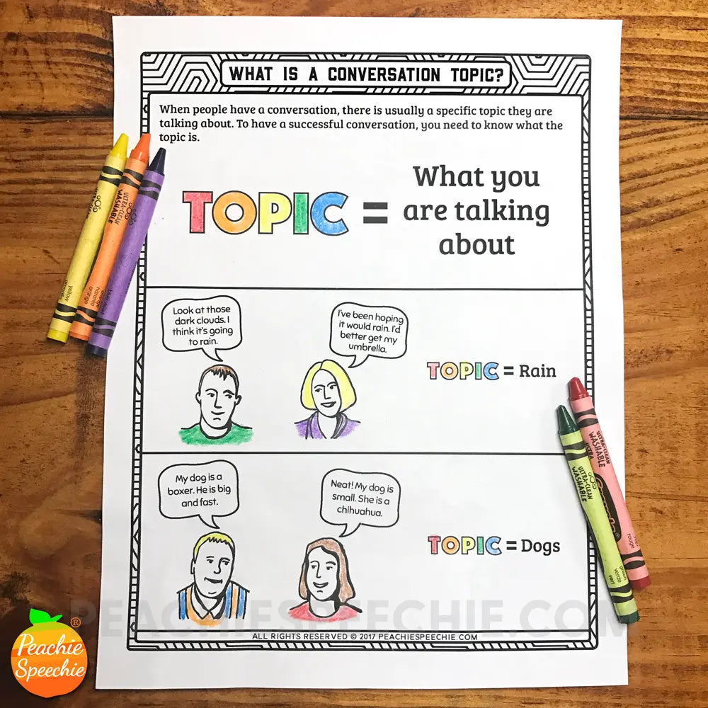 I Can Have Conversations: No-Prep Social Language Workbook - Materials peachiespeechie.com