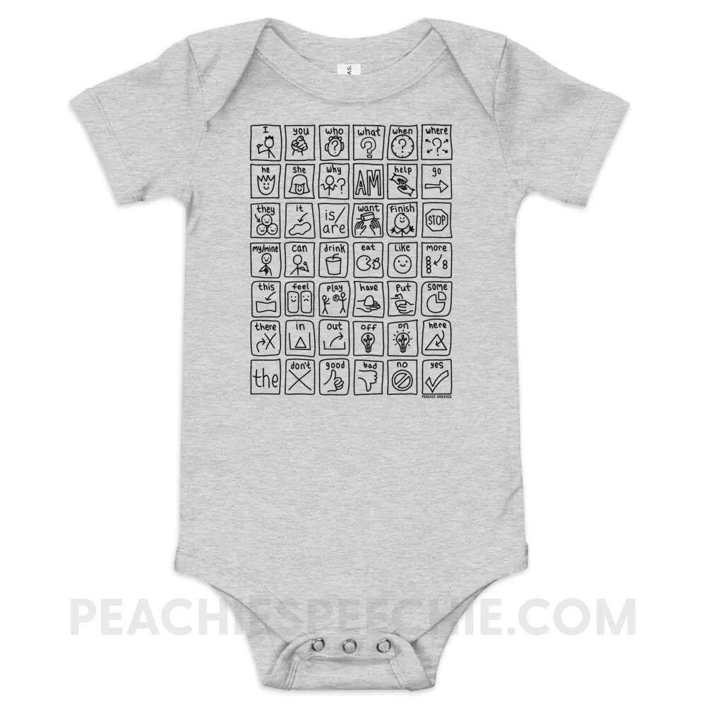 Core Board Baby Onesie - Athletic Heather / 3-6m - peachiespeechie.com