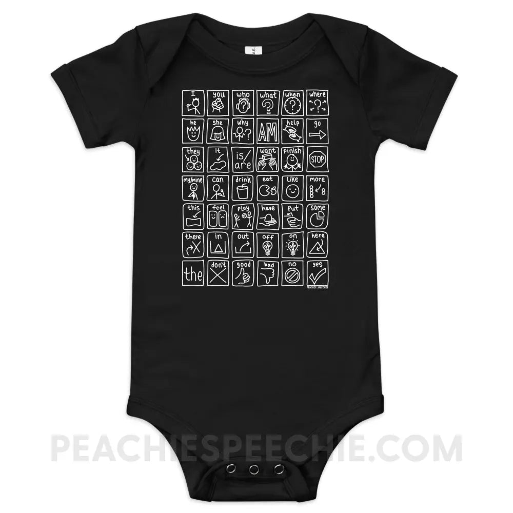 Core Board Baby Onesie - Black / 3 - 6m - peachiespeechie.com