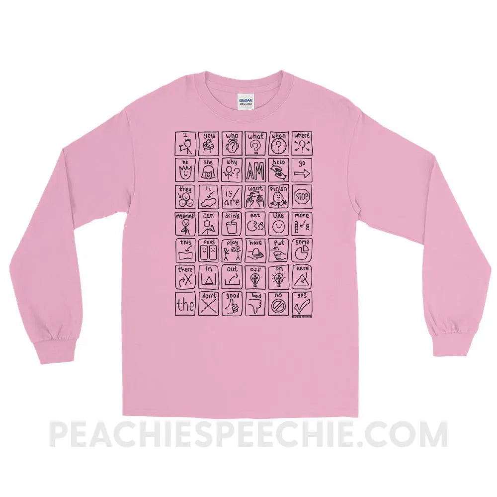 Core Board Long Sleeve Tee - Light Pink / S - T-Shirts & Tops peachiespeechie.com
