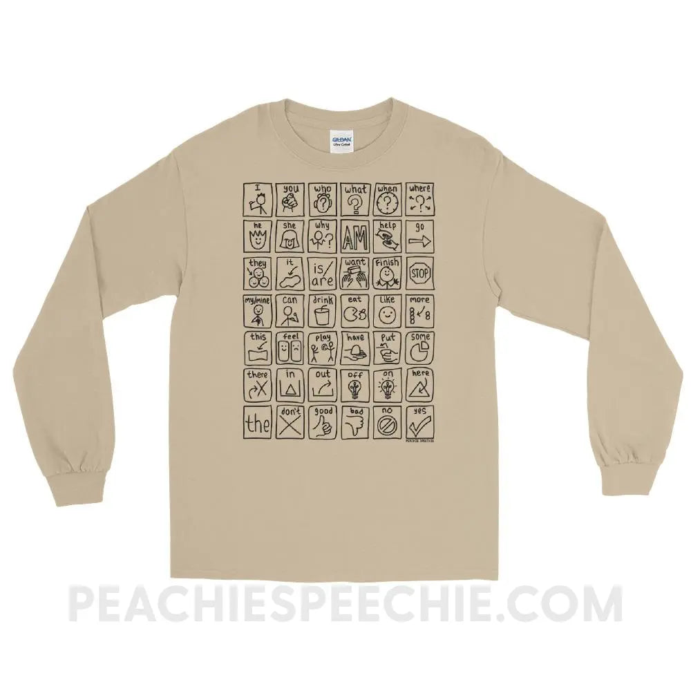 Core Board Long Sleeve Tee - Sand / S - T-Shirts & Tops peachiespeechie.com