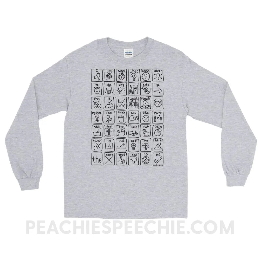 Core Board Long Sleeve Tee - Sport Grey / S - T-Shirts & Tops peachiespeechie.com