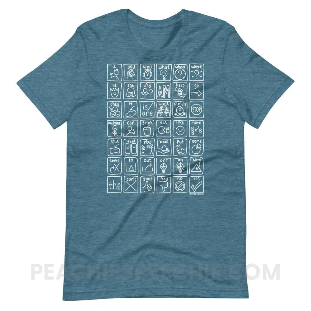 Core Board Premium Soft Tee - Heather Deep Teal / S - T-Shirts & Tops peachiespeechie.com