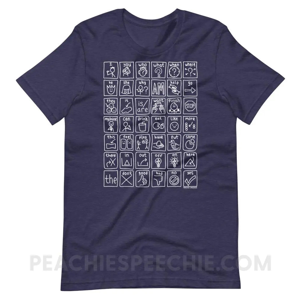 Core Board Premium Soft Tee - Heather Midnight Navy / XS - T-Shirts & Tops peachiespeechie.com