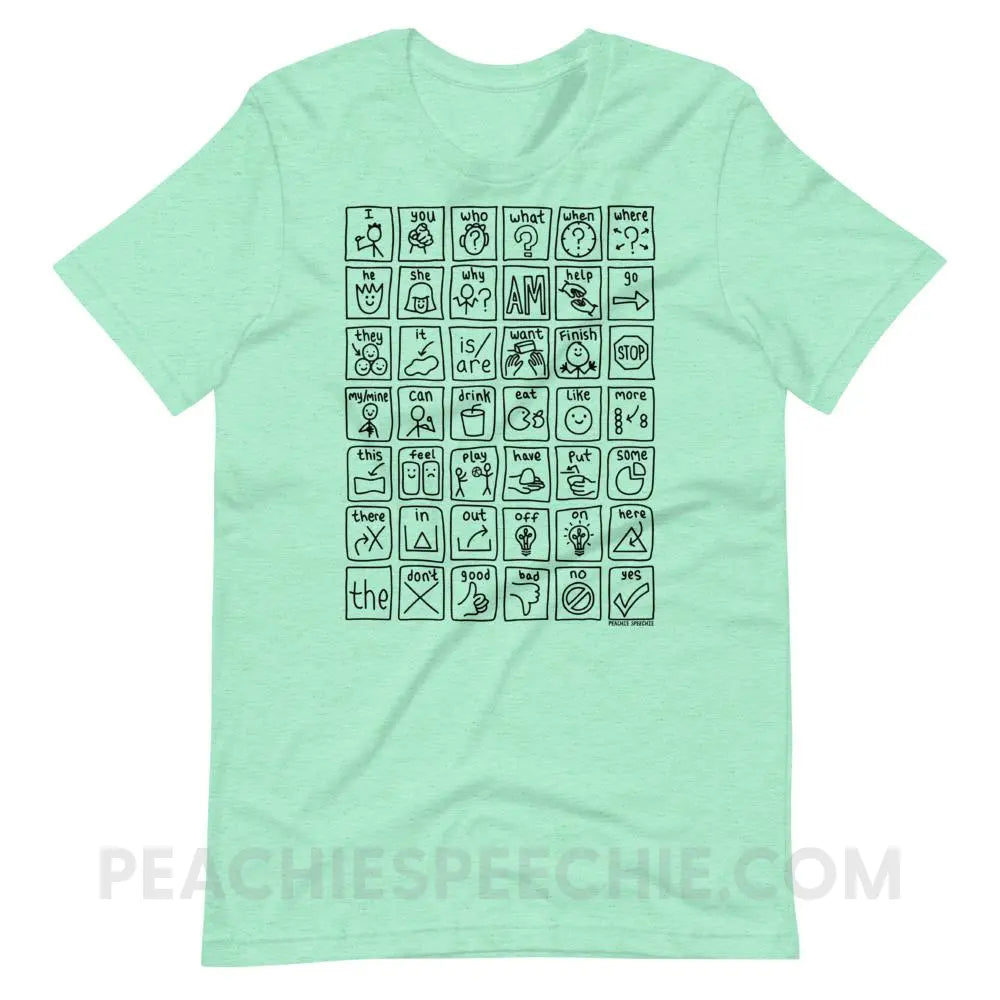 Core Board Premium Soft Tee - Heather Mint / S - T-Shirts & Tops peachiespeechie.com
