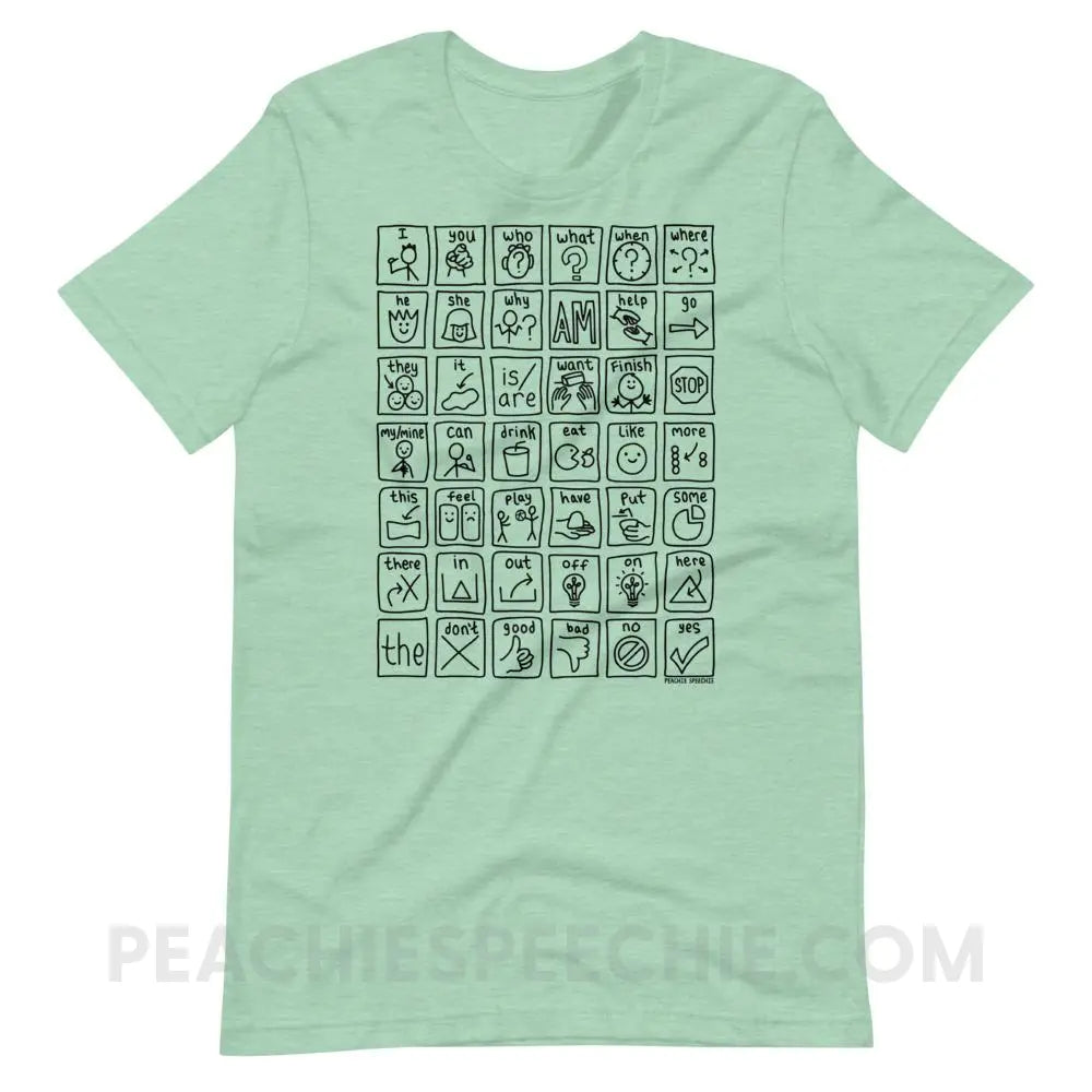 Core Board Premium Soft Tee - Heather Prism Mint / XS - T-Shirts & Tops peachiespeechie.com