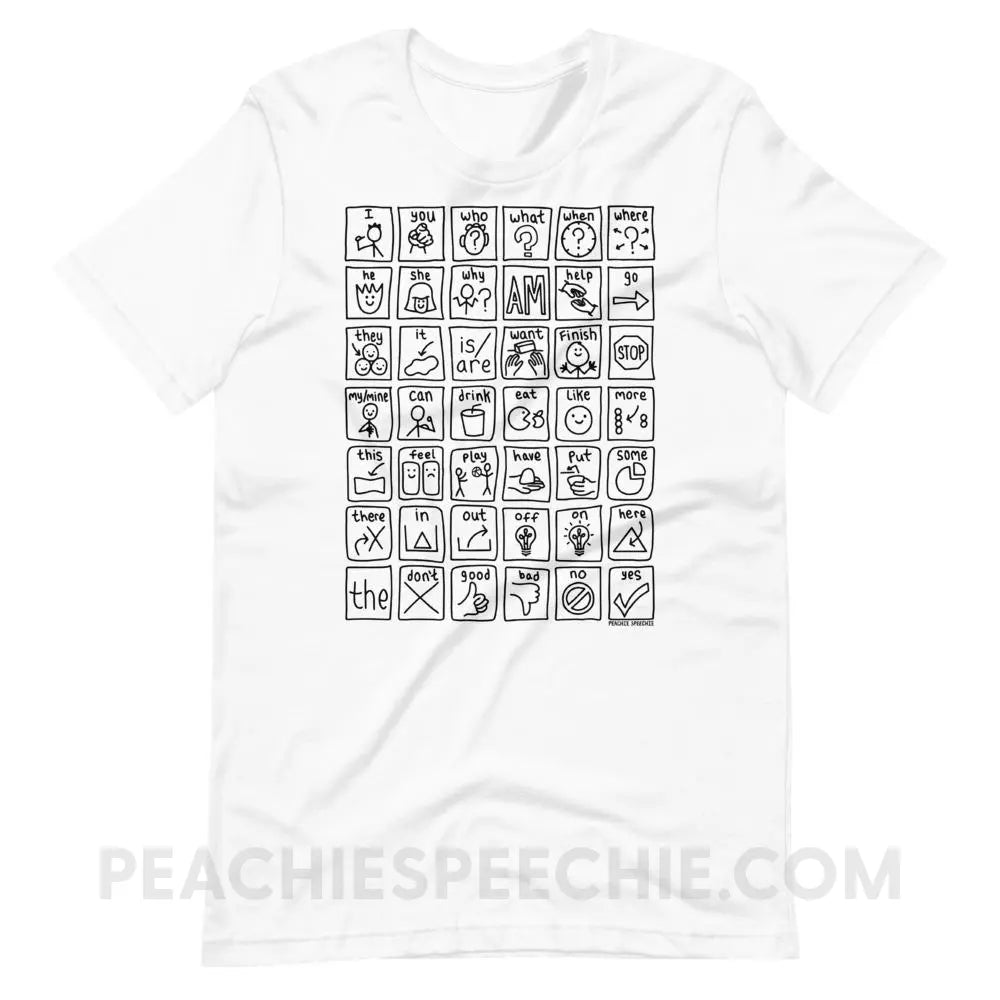 Core Board Premium Soft Tee - White / XS - T-Shirts & Tops peachiespeechie.com