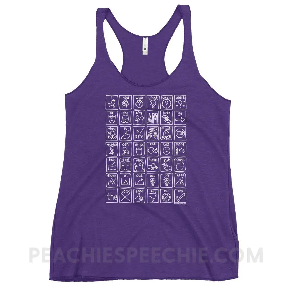 Core Board Tri-Blend Racerback - Purple Rush / XS - Tank Tops peachiespeechie.com