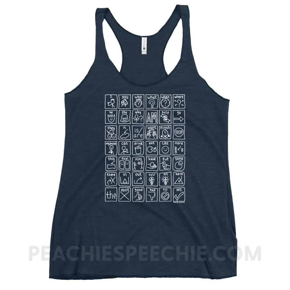 Core Board Tri-Blend Racerback - Vintage Navy / XS - Tank Tops peachiespeechie.com