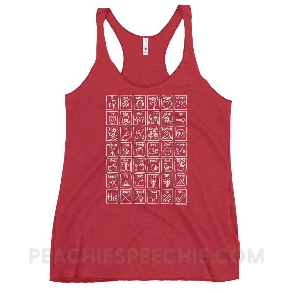 Core Board Tri-Blend Racerback - Vintage Red / XS - Tank Tops peachiespeechie.com