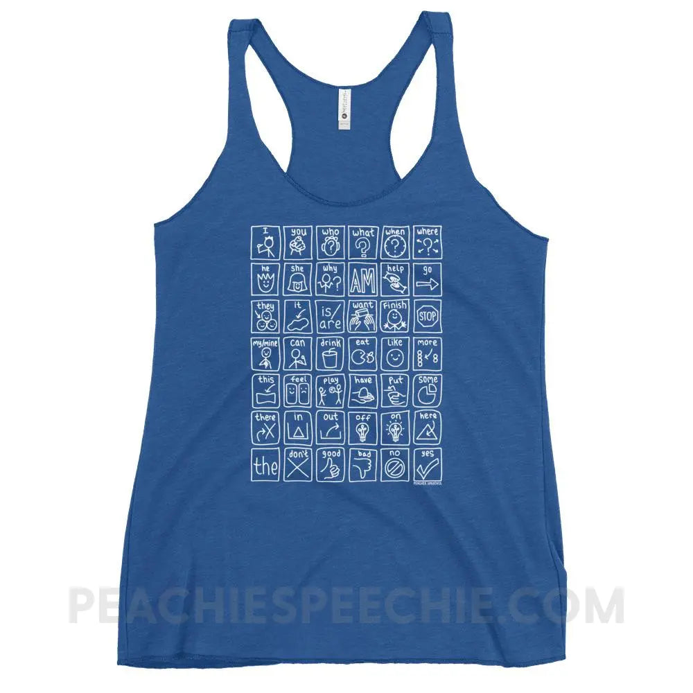 Core Board Tri-Blend Racerback - Vintage Royal / XS - Tank Tops peachiespeechie.com