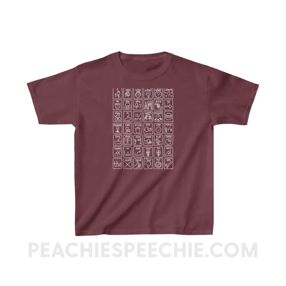 Core Board Youth Shirt - Maroon / XS Kids clothes peachiespeechie.com