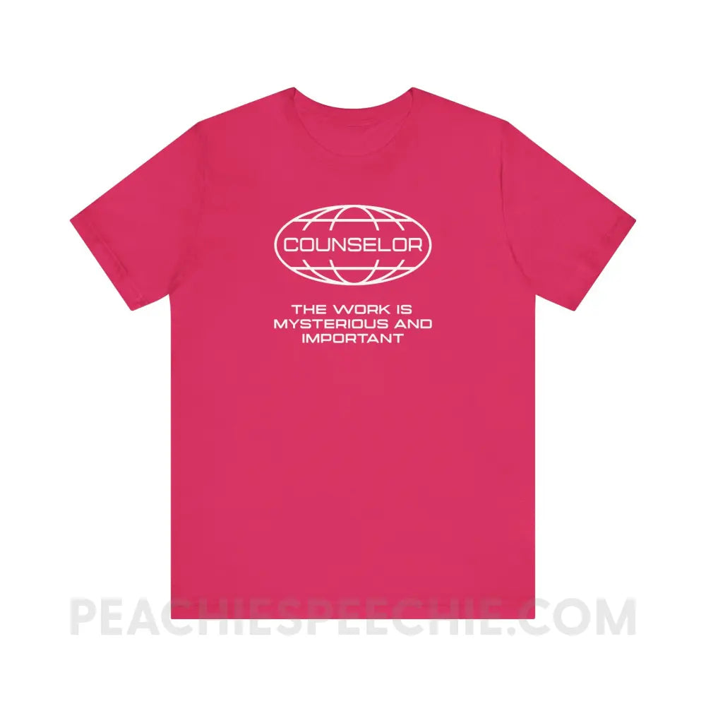 Counseling Is Mysterious And Important Premium Soft Tee - Fuchsia / XS - T-Shirt peachiespeechie.com