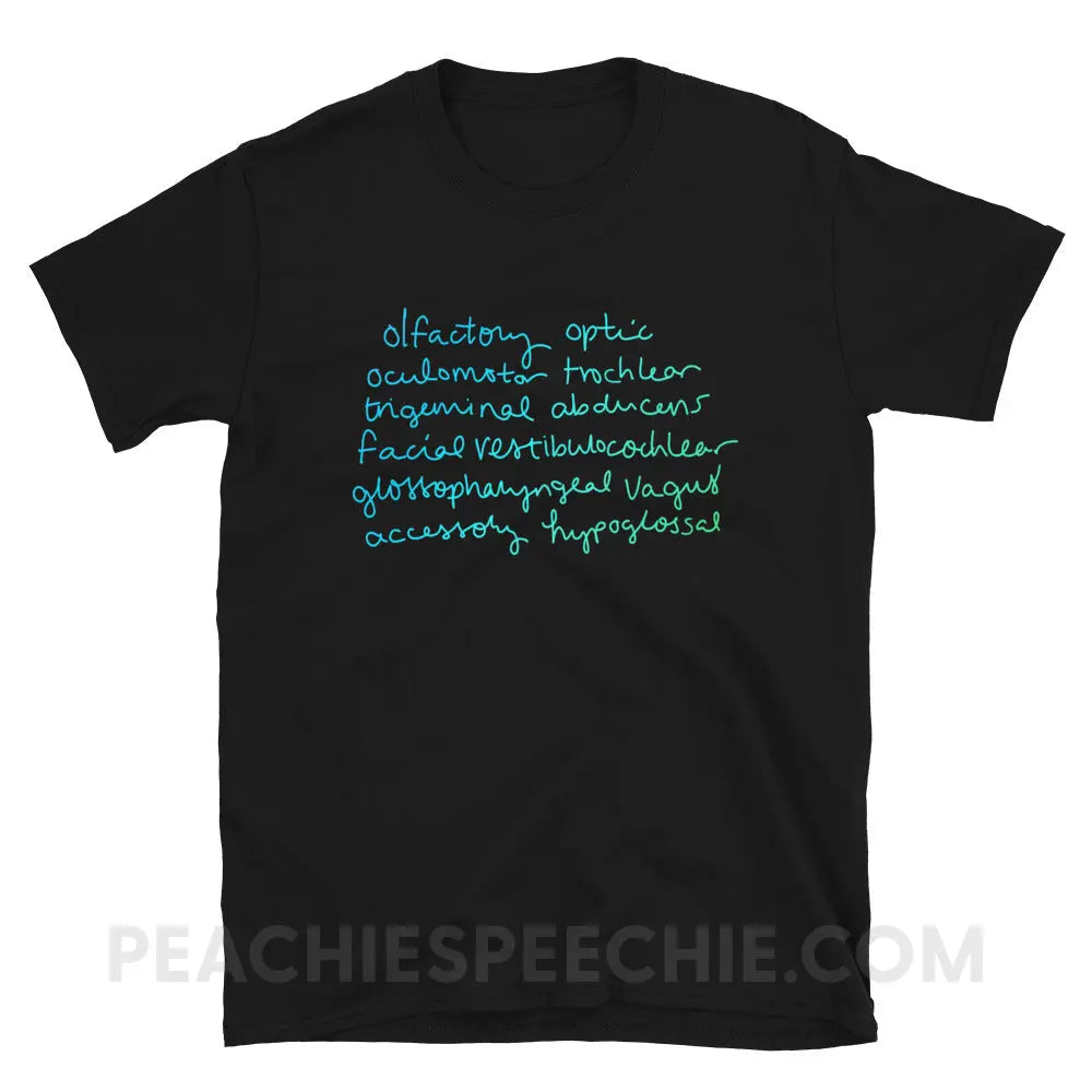 Cranial Nerves Classic Tee - Black / S - T-Shirt peachiespeechie.com