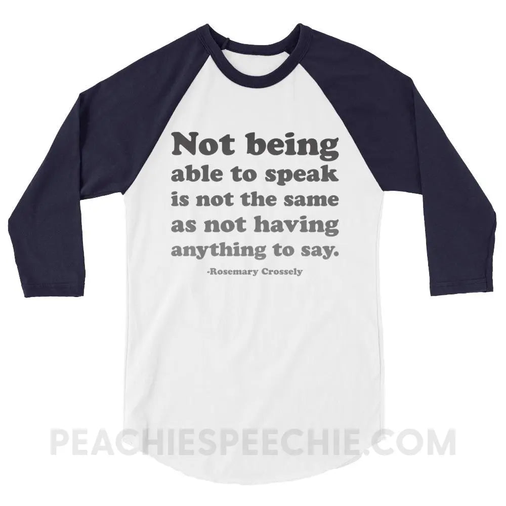 Crossely Quote Baseball Tee - T-Shirts & Tops peachiespeechie.com