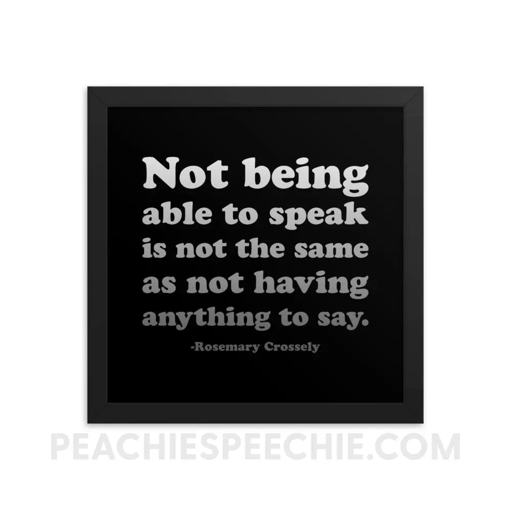 Crossely Quote Framed Poster - 12×12 - Posters peachiespeechie.com