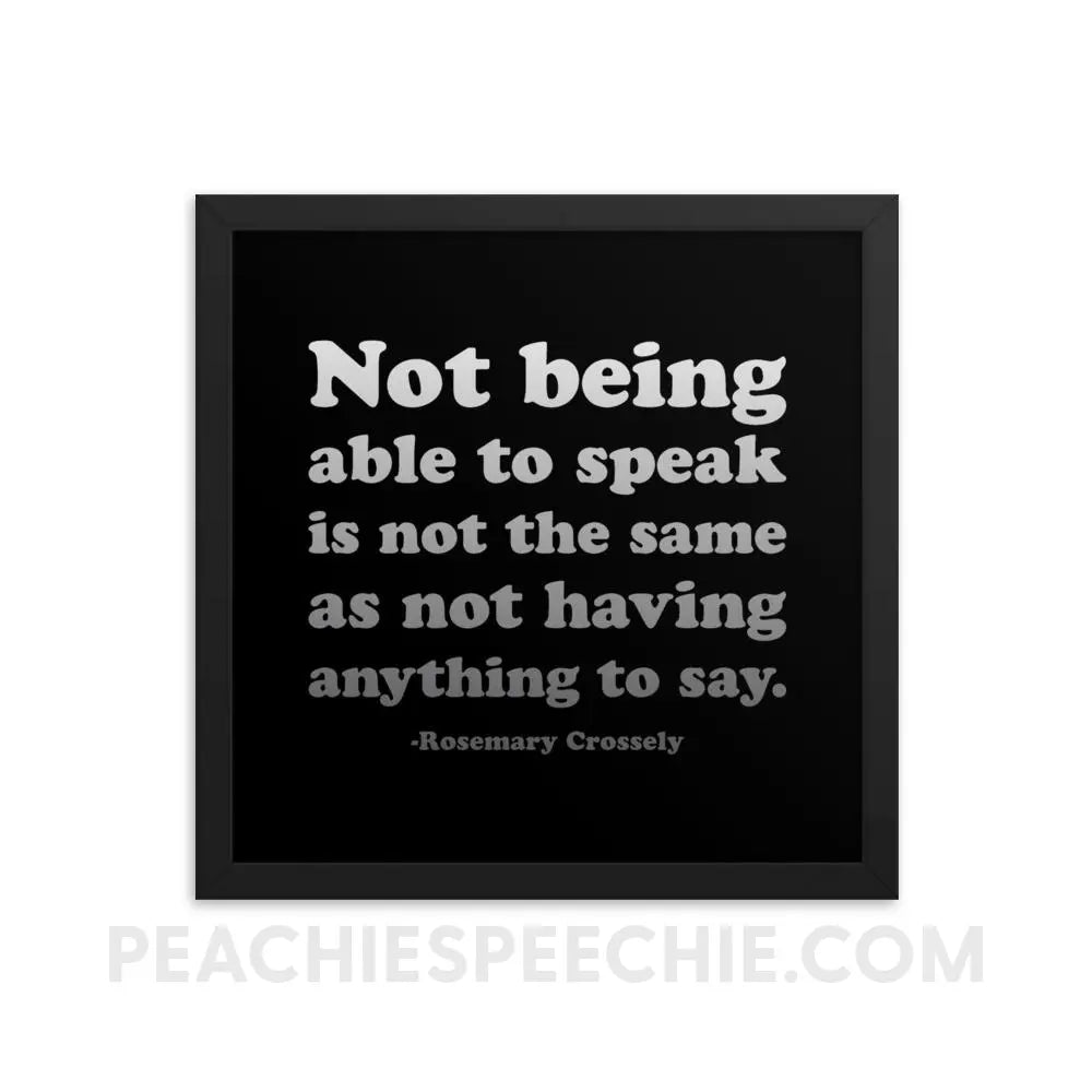 Crossely Quote Framed Poster - 14×14 - Posters peachiespeechie.com