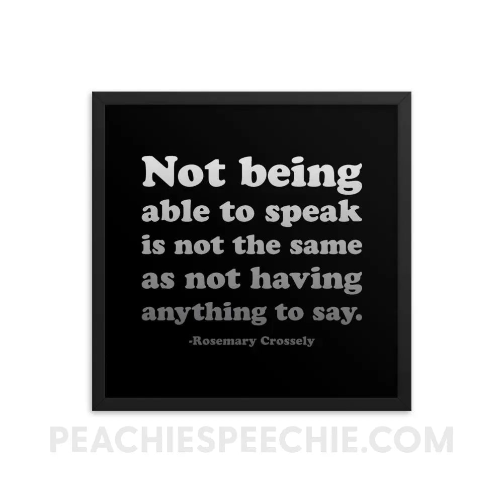 Crossely Quote Framed Poster - 18×18 - Posters peachiespeechie.com