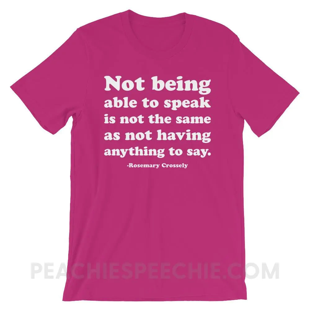 Crossely Quote Premium Soft Tee - Berry / S - T-Shirts & Tops peachiespeechie.com