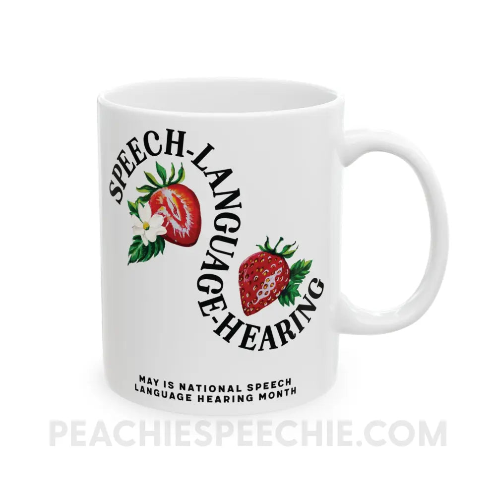 Cultivate Communication NSLHM Strawberries Coffee Mug - 11oz - peachiespeechie.com