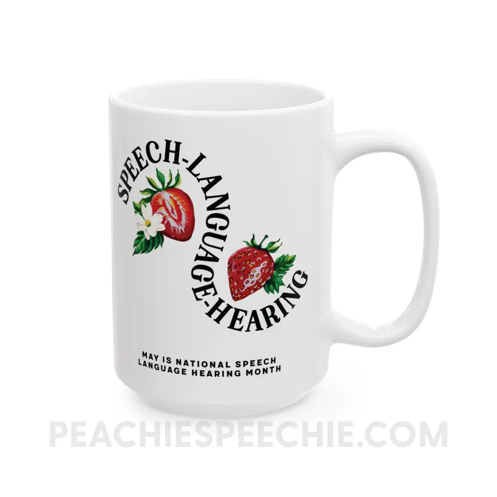Cultivate Communication NSLHM Strawberries Coffee Mug - 15oz - peachiespeechie.com