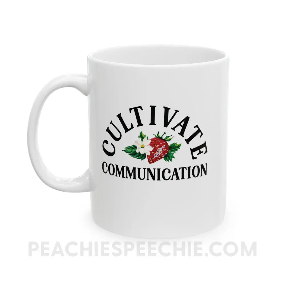 Cultivate Communication NSLHM Strawberries Coffee Mug - peachiespeechie.com