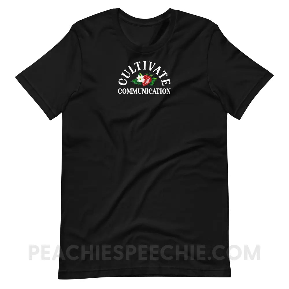 Cultivate Communication NSLHM Strawberries Premium Soft Tee - peachiespeechie.com