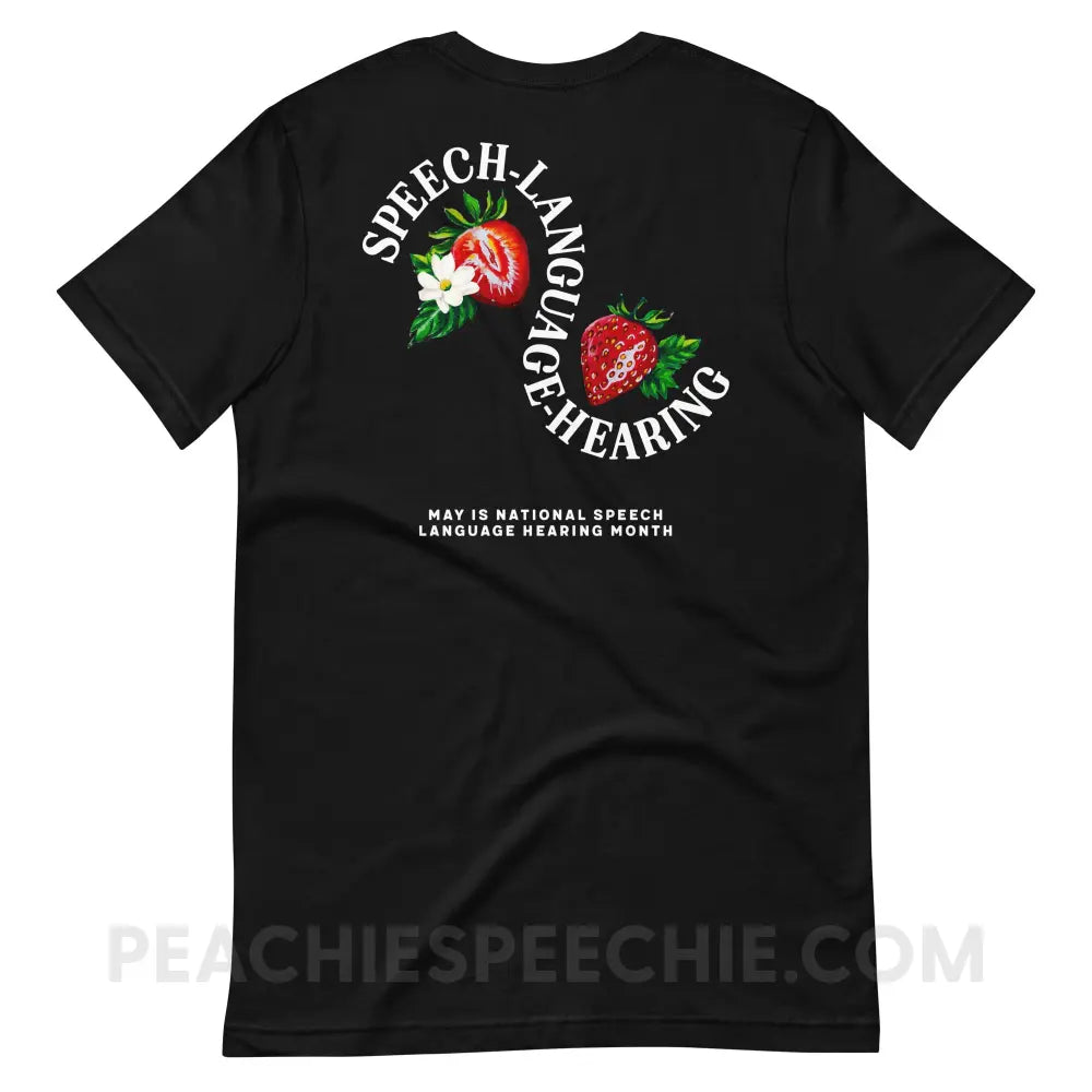 Cultivate Communication NSLHM Strawberries Premium Soft Tee - peachiespeechie.com