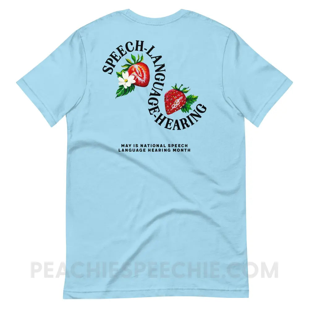 Cultivate Communication NSLHM Strawberries Premium Soft Tee - peachiespeechie.com