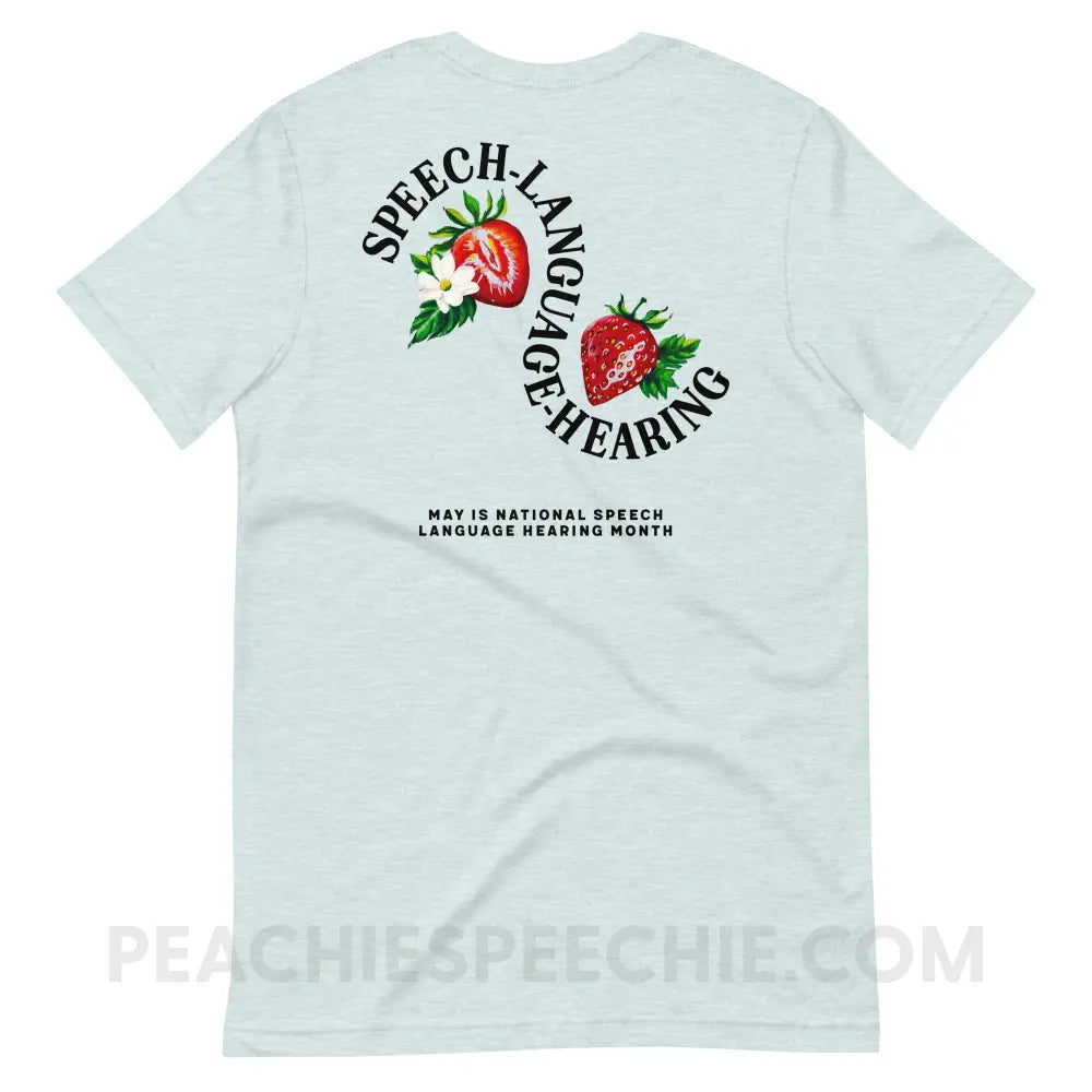 Cultivate Communication NSLHM Strawberries Premium Soft Tee - peachiespeechie.com