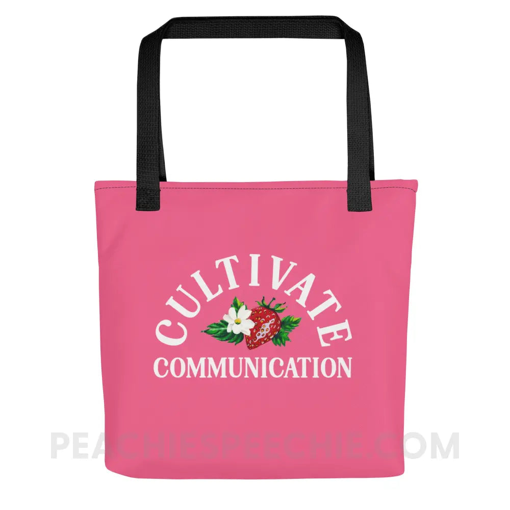 Cultivate Communication NSLHM Strawberries Tote Bag - peachiespeechie.com