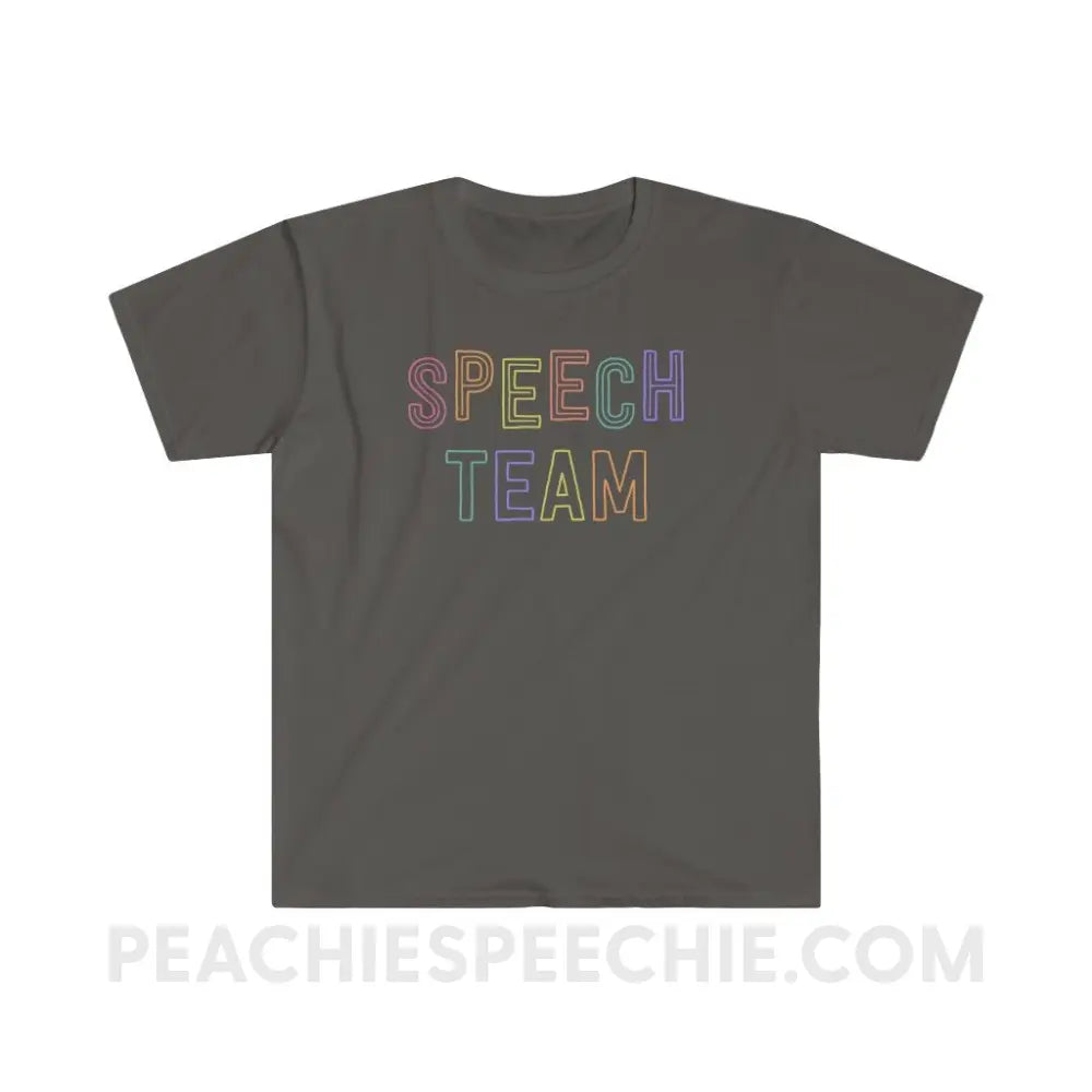 Custom Colorful Speech Team Classic Tee - S / Charcoal - custom product peachiespeechie.com