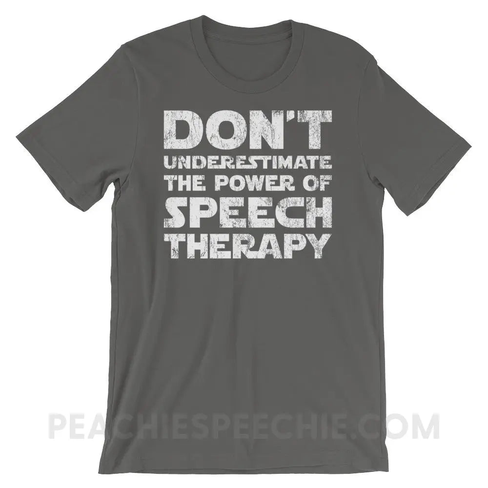 Don’t Underestimate The Power Premium Soft Tee - Asphalt / S - T-Shirts & Tops peachiespeechie.com