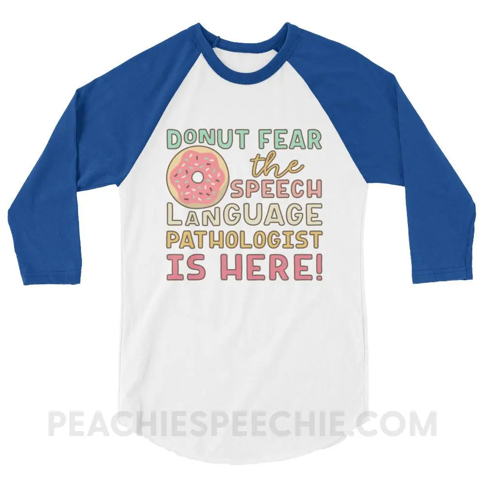 Donut Fear The SLP Is Here Baseball Tee - T-Shirts & Tops peachiespeechie.com