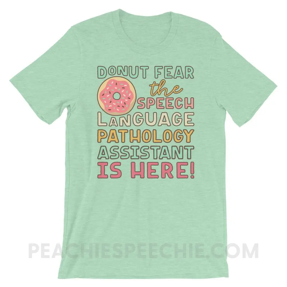 Donut Fear The SLPA Is Here Premium Soft Tee - Heather Prism Mint / XS - T-Shirts & Tops peachiespeechie.com