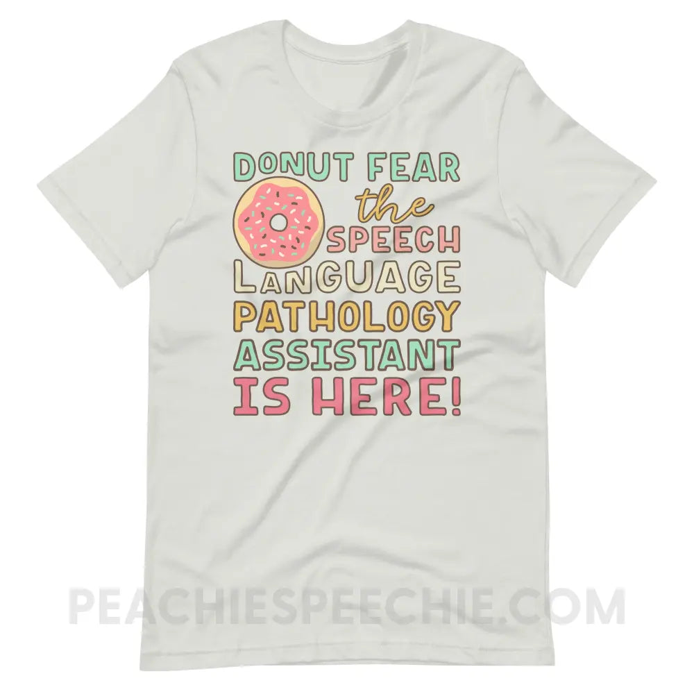 Donut Fear The SLPA Is Here Premium Soft Tee - Silver / S - T-Shirts & Tops peachiespeechie.com