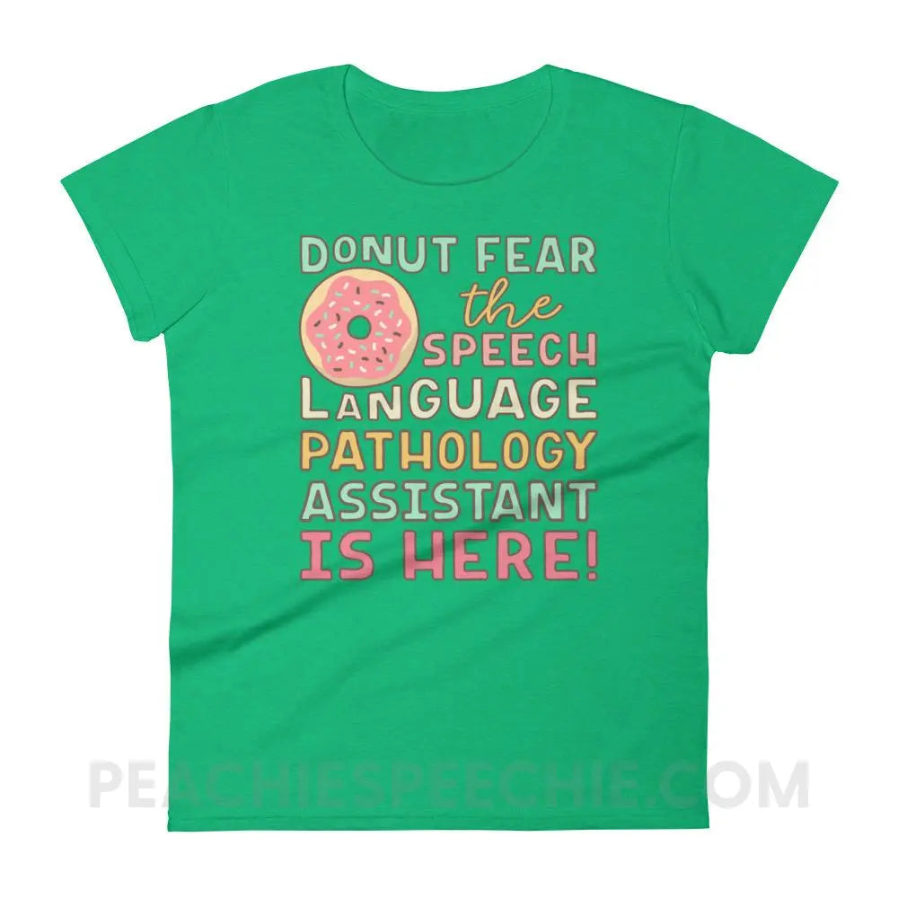 Donut Fear The SLPA Is Here Women’s Trendy Tee - T-Shirts & Tops peachiespeechie.com