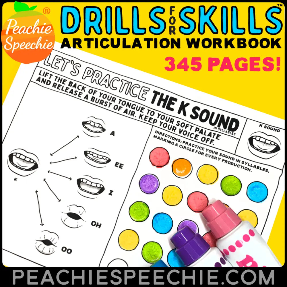 Drills for Skills by Peachie Speechie - Materials peachiespeechie.com
