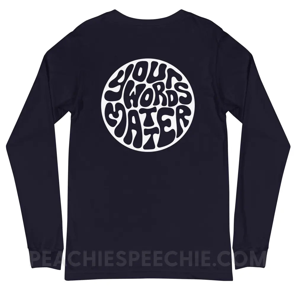 Your Words Matter Circle Premium Long Sleeve - peachiespeechie.com